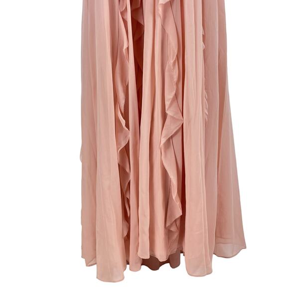 Veronica Beard Lucine Ruched Silk Halter Neck Maxi Dress Size 12 - Picture 6 of 13